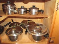 7 Metal Cookware Pots & Pans w/ Lids