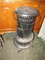Metal lighted decorative stove (no heat, just