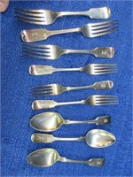 silverplated "deer" utensils - heavy