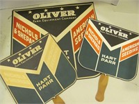 Oliver Hart Parr Fans and Cardboard sign