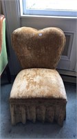 Heart back upholstered chair