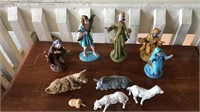 Xmas nativity figures plastic