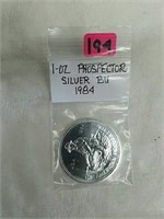 1 oz. Silver 1984 Prospector
