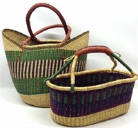 2 African Market Baskets