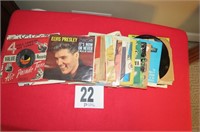 50 45 RPM records, various artist including Elvis