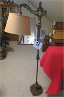 Antique Wrought Iron floor lamp. 58" tall