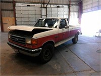 1990 Ford F-250 XL- RED/WHITE MILES EXEMT