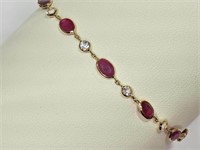 14kt Yellow Gold Rubies & Sapphire (total 7.00ct))