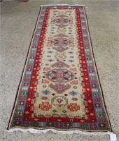 Indo-Kazak Carpet w/ Ivory Field - 16496