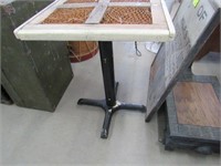 Metal Base Square Top Table