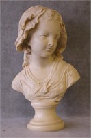 Grinam Niam Paris Signed French Girl Bust