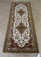 Indo-Kashan Carpet w/ Ivory Gold Field - 2182