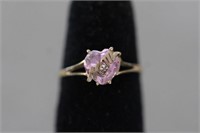 10KT GOLD  PINK ICE RING