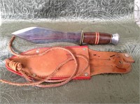 Vintage Henckels Throwing Knife w/ Leather Sheath