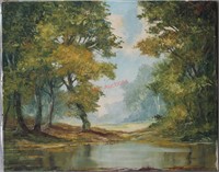 Original Oil on Canvas Landscape Painting by Adams