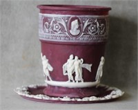 Incolay Stone Classical Champagne Bucket and Plate