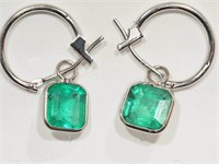 10kt White Gold Emeralds (1.80ct) Earrings