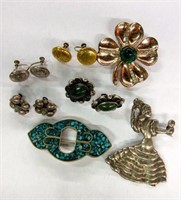 Grouping of Brooches and Earrings