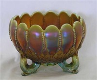 Leaf & Beads rose bowl - aqua opal