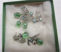 Beautiful Earring and Brooch Set