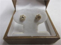 10k Gold Cubic Ziconia Earrings