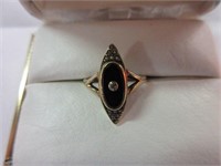 Art Deco Inspired 14K Gold Ring