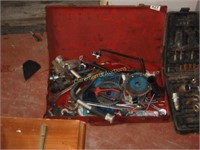 Red Tool Box And Contents & Socket Set