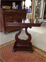 Antique Lyre-bottom Table