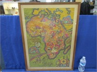 old watercolor of africa by mcreight thain