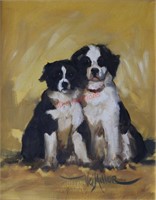 Original Vel Miller Oil on Canvas Dog Portrait