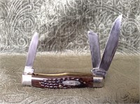Case XX Chestnut Stag 3-Blade Stockman Knife