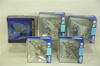 MIXED LOT OF 5 1:100 SCALE DIECAST PLANES