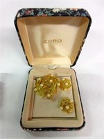 Vintage Coro Ladies Brooch and Earring Set