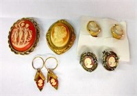 Grouping of Ladies Cameo Jewelry