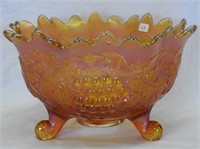 Grape & Cable lg size ruffled orange bowl