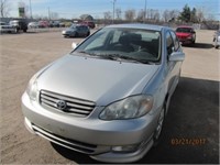 2003 TOYOTA COROLLA S 180639 KMS