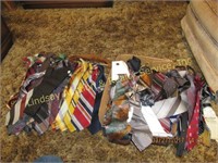 Large group (in a flat) of men's ties