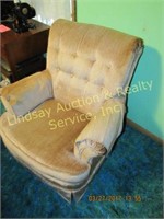 Tan cloth side chair