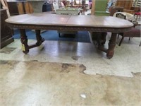 ANTIQUE CARVED FRENCH STYLE DINING TABLE