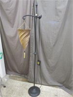 MODERN FLOOR LAMP -SHADE DAMAGED 64"T