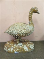 CARVED WOODEN GOOSE STATUE 21"T