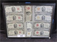 (10) $2 NOTES RED SEALS 1928, 1953 AND 1963