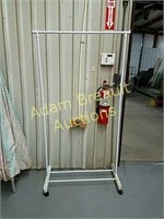 34 x 69 metal rolling clothes rack