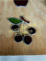 5 inch cherry stained glass Suncatcher