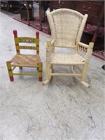 CHILD'S ROCKER AND CHAIR 25"T X 16"W