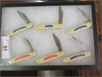 (6) ASSORTED "STATES" POCKET KNIVES (DISPLAY NOT
