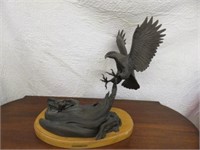 BRONZE "SURVIVAL EAGLE" SIGNED BOB LUNDY 1980