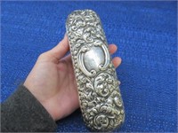 fancy antique sterling clothes brush -6.5inch long