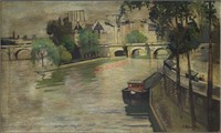 Constantine Kluge Parisian River Scene