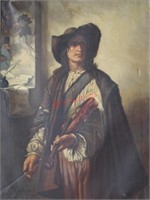 J. Peellaert The Gypsy Fiddler Oil on Canvas
